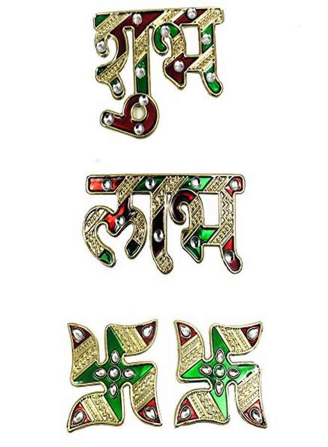 Evisha Subh Laabh and One Pair Swastik Wall Stickers for Home Décor Diwali Decoration - Image 1